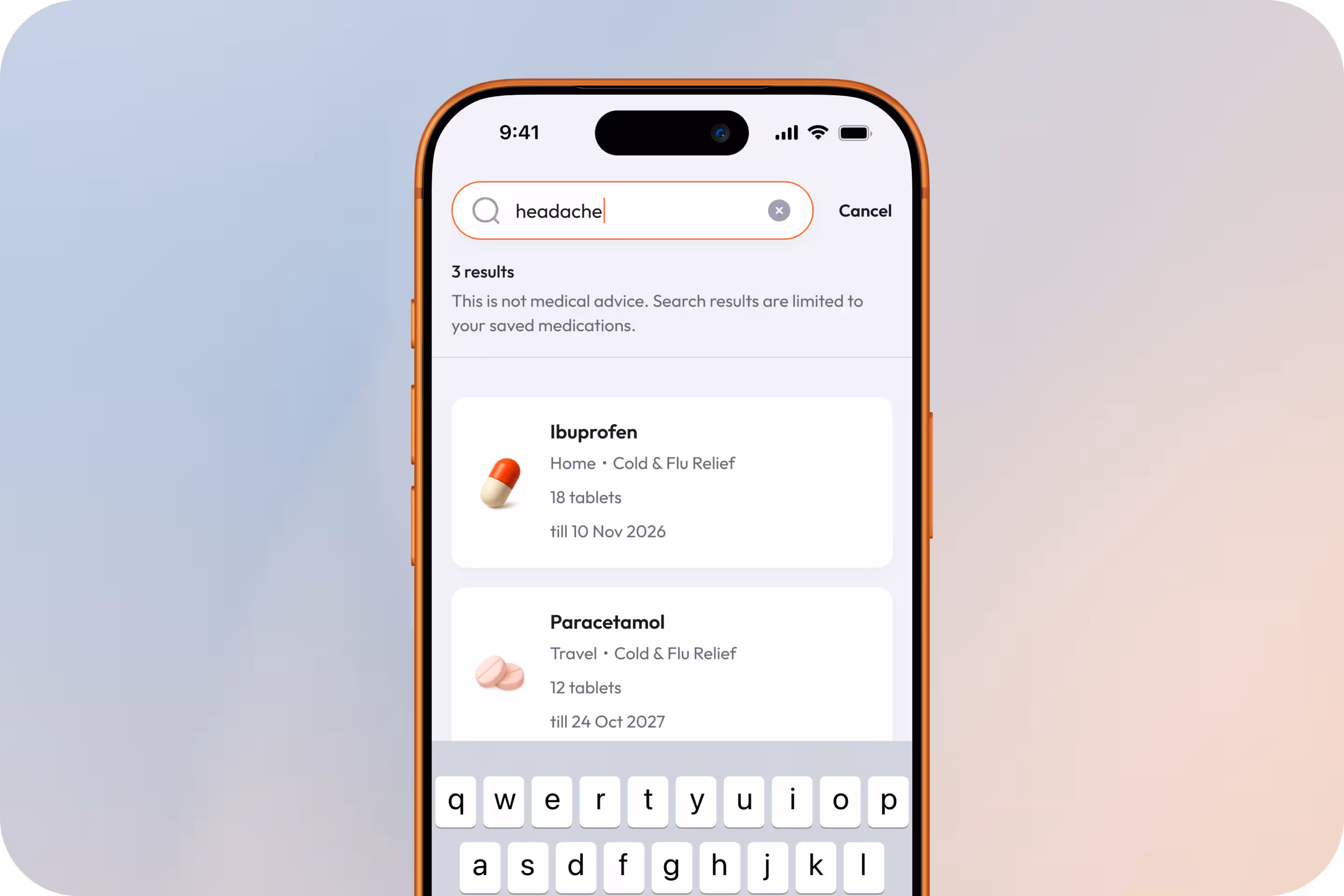AI sympthom search within mobile app.